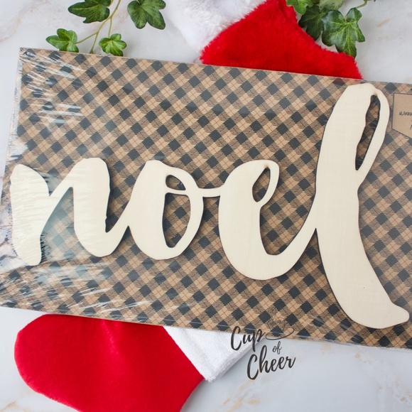 🌟2/$15 🎄Noel Wood Shape - Picture 1 of 6